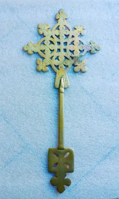 Croix de Bénédiction COPTE Orthoxe - Ethiopie- 22,8 cm x 9,8 cm