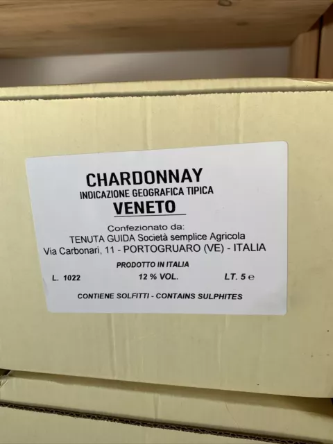 Vino Bag In Box Chardonnay IGT 5lt Az Tenuta Guida #303wineshop