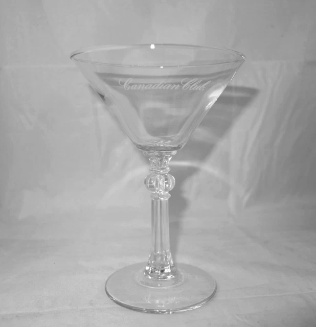 CANADIAN CLUB Crystal Whiskey Martini Glass * RARE *