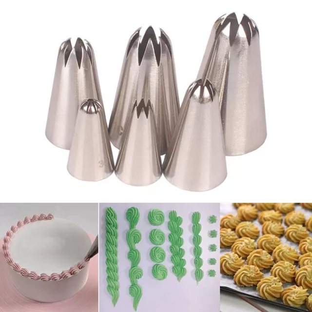 5 PIEZAS/Juego de boquillas de pastelería de tuberías de hielo gadget de cocina decoración de pasteles para hornear demasiado ZR