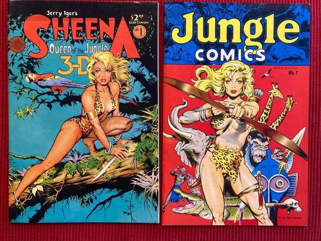 Sheena Queen of Jungle 3-D NM & Jungle Comics #1 VF- Dave Stevens Blackthorn Pub