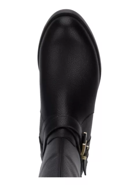 REACTION KENNETH COLE Womens Black Thermoplastic Gold Wind Riding Boot ...
