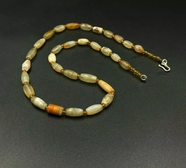 OLD Beads Antique Trade Jewelry Agate Necklace Ancient Antiquities Myanmar