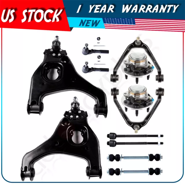 12x Front Lower Control Arms Wheel Hub Bearings For Chevrolet Silverado GMC 1500