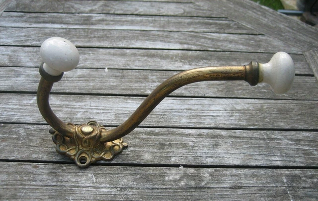 Patère Ancienne En Bronze – Décor Serpent – Art Déco – France – H 12 Cm