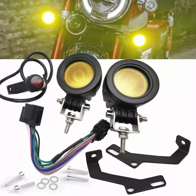 High Brightness LED Fog Light Kit with Wire Harness For Honda Monkey 125 Z125