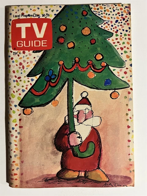 TV GUIDE DECEMBER 1974 Christmas Santa Claus Rudolph