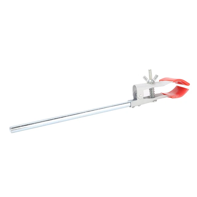 (red)Electroplated Double Dip Flask Clamp Test Tube Double Regulator Lab Clamp