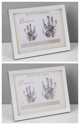 Bambino S/P Handprint Photo Picture Frame Me and my Brother, Me and My Sister