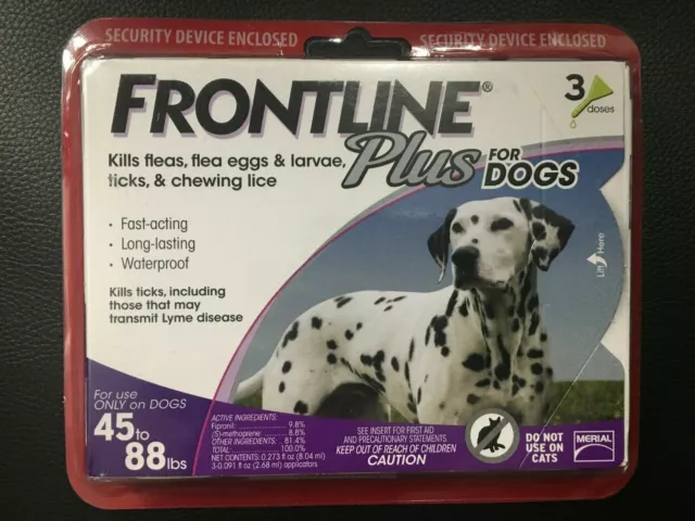 **Frontline Plus Purple for Large Dogs** 45 to 88 lbs, 3 Month Supply   #7209