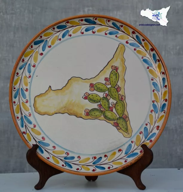 Porta mestolo in ceramica di Caltagirone poggia cucchiaio da cucina si –  arte e luce designers