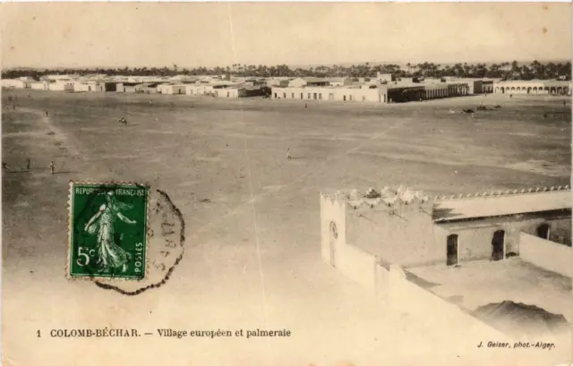 CPA AK Geiser 1 COLOMB-BÉCHAR European Village and Palm Grove ALGERIA (757461)