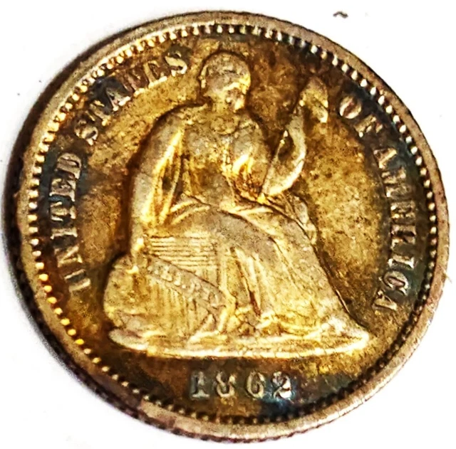 1862 Seated Liberty Half Dime High Grade Monster