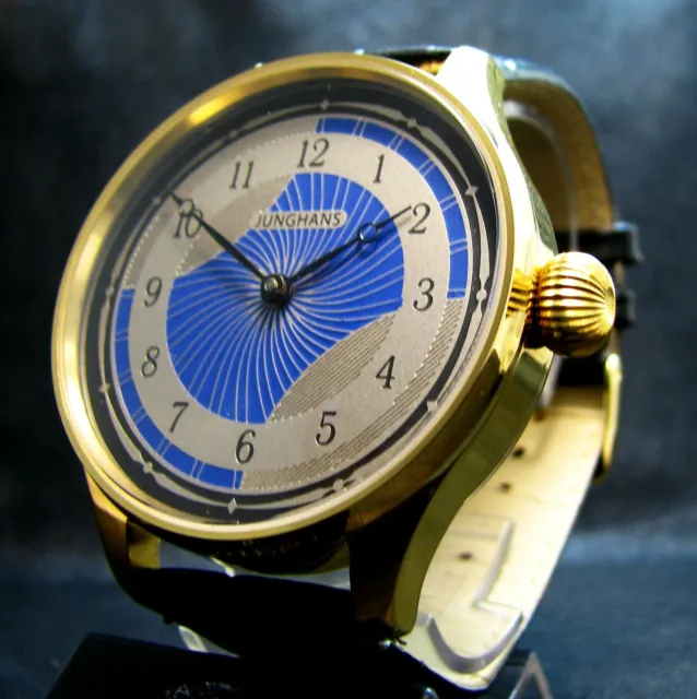 JUNGHANS STOP-SECONDS Antique WWII Era Art Deco Large Wrist Watch