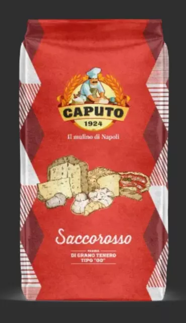 Farina Caputo Saccorosso 25 kg Pizza Chef Pane Rossa lunga lievitazione rossa ..