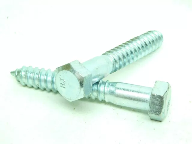 2 PACK! NEW! 3/4" x 5" Hex Lag Screws Bolt Heavy Duty Zinc Coated Steel LV
