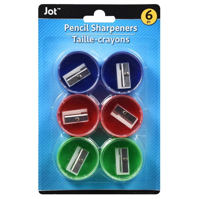 JOT ROUND PORTABLE Pencil Sharpeners, 6ct. Packs 4.99 PicClick