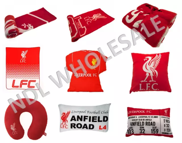 LIVERPOOL FC Fleece Blanket Sherpa Throw  Neck Cushion Birthday Christmas Gift