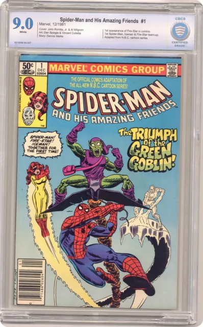 Spider-Man and His Amazing Friends 1N Newsstand Variant CBCS 9.0 1981