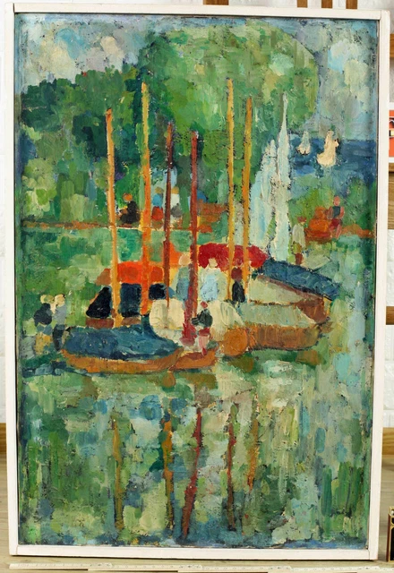 Uta Dörnhöffer Pintura Al Óleo Älter Barcos Impressionistisch Plattner Schwabing