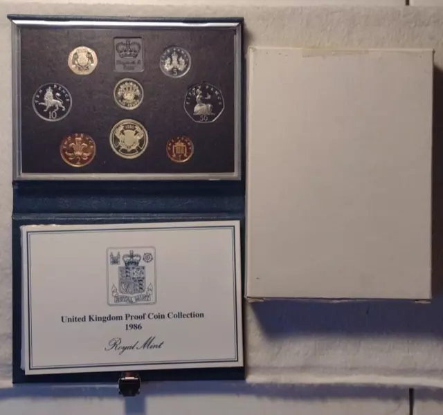 1986 UK Royal Mint United Kingdom Proof Coin Collection (A209)