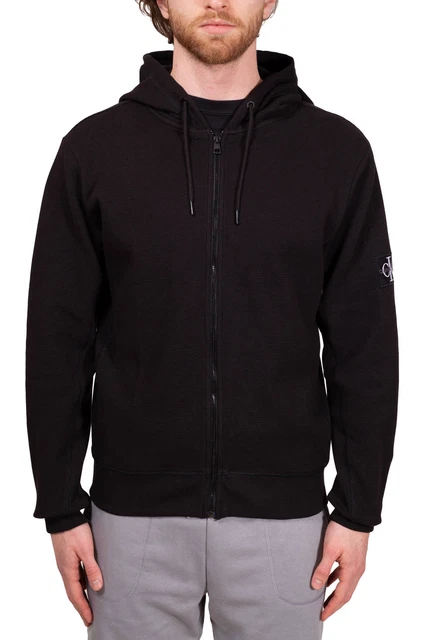 CALVIN KLEIN JEANS - Felpa uomo con patch monogram