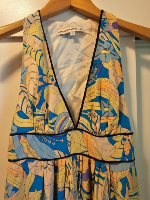 Corey Lynn Calter Silk Multicolor Floral Maxi Dress *New* Size 2