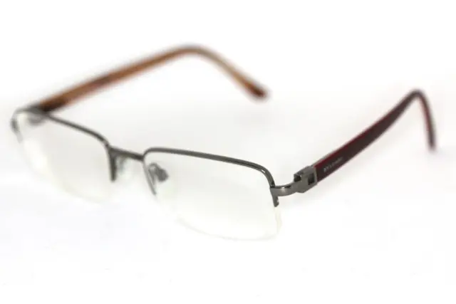 BVLGARI 188 103 Brille metallisch Grau/Rot glasses lunettes FASSUNG