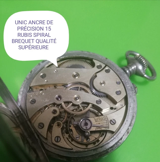 Mouvement De Montre De Poche Unic 24111 - Pièce D'occasion Fonctionnelle - Pour Réparation Ou Customisation