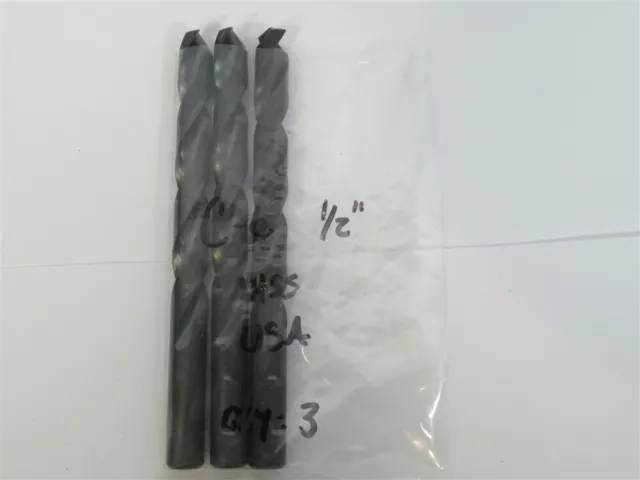 C-L , 1/2" HSS Jobber Length Drill Bit (PK 3)