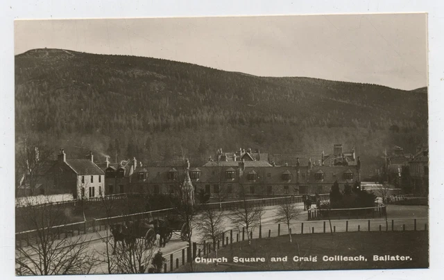 Church Square Ballater Aberdeenshire Real Photo Vintage Postcard F11