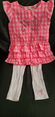 Juicy Couture pink 2 Piece Dress set Girl Size 6