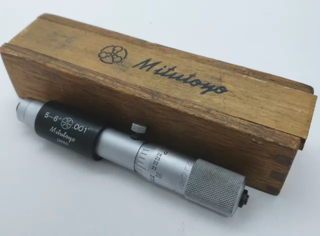 Mitutoyo Tubular Inside Micrometer 5-6" 133-226. Pre-Owned