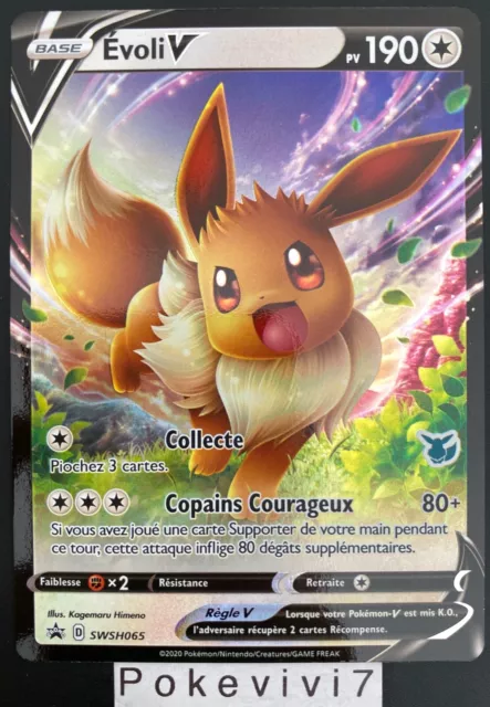 Carte Pokemon EVOLI SWSH065 V PROMO Deck Académie de Combat 2 FR NEUF