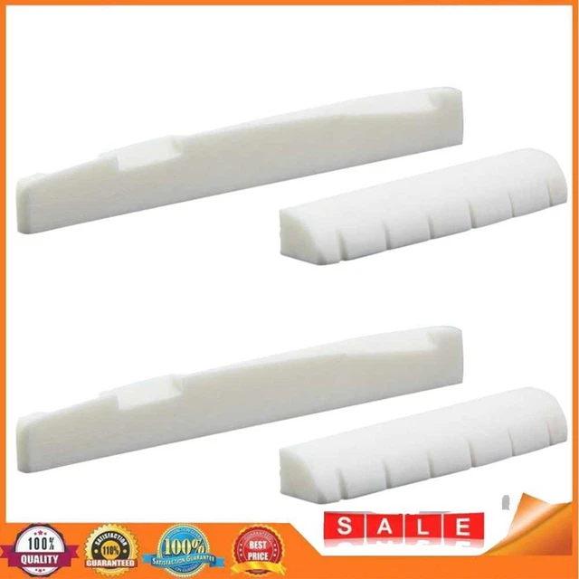 4pcs Bone Guitar Bridge Nut Saddle for 6 String Guitar Stringed Instrument Parts