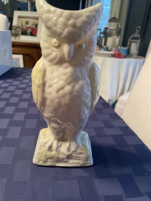 Irish Belleek Porcelain Owl Vase