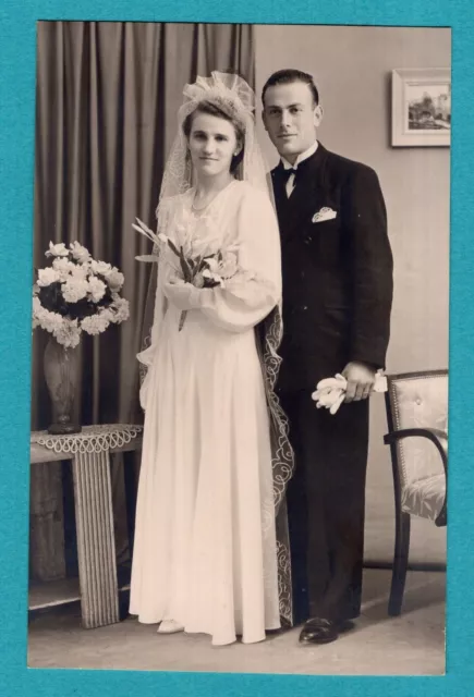 Photo ancienne de Mariage Fontenay le Comte / Format Carte Postale /Nk