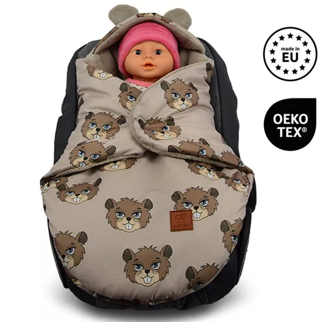 Einschlagdecke Fußsack Babyfußsack Kinderwagen Babyschale Winterfußsack Footmuff