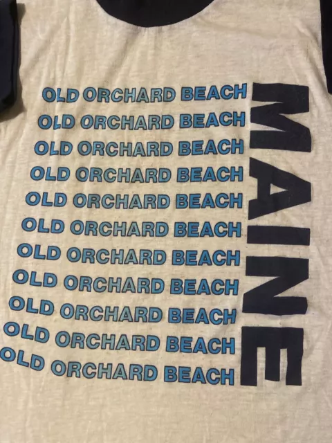 Vintage 70s Maine Old Orchard Beach T-Shirt Portland Summer Vacation Resort