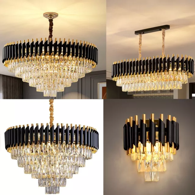 Modern K9 Crystal Chandelier Large Luxury Ceiling Pendant Light for Living Room