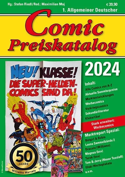 Comic Preiskatalog 2024, SR Verlag, Deutsch, NEU