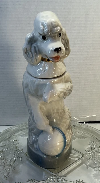 Vintage 1970 James B. Beam Genuine Regal China Penny the Poodle Liquor Bottle