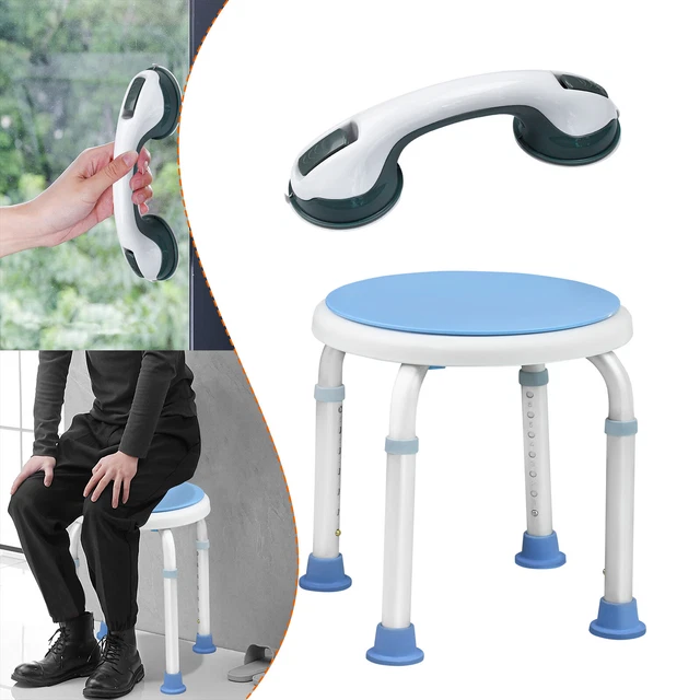 Sgabello doccia girevole 360° ausilio doccia sedia bagno sedia bagno ausilio bagno ventosa