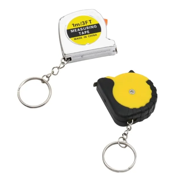 Small Tape Measure Keychain Pocket Mini Tape Measure with Twin Scale Metal Ruler