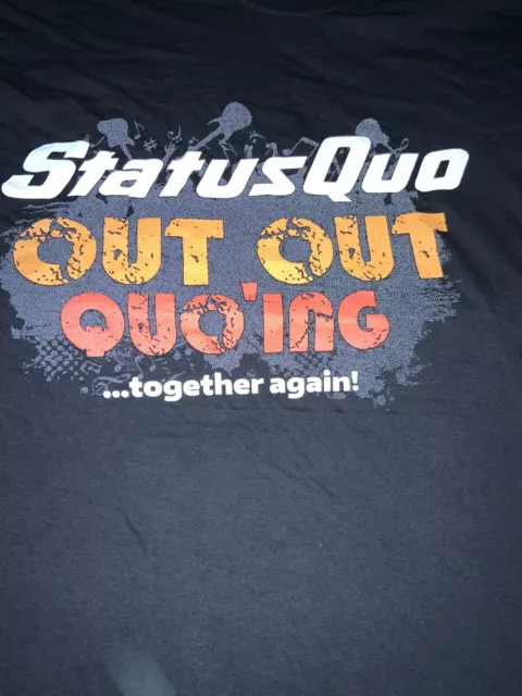 Status Quo Tour Black T-Shirt Size 2X Large