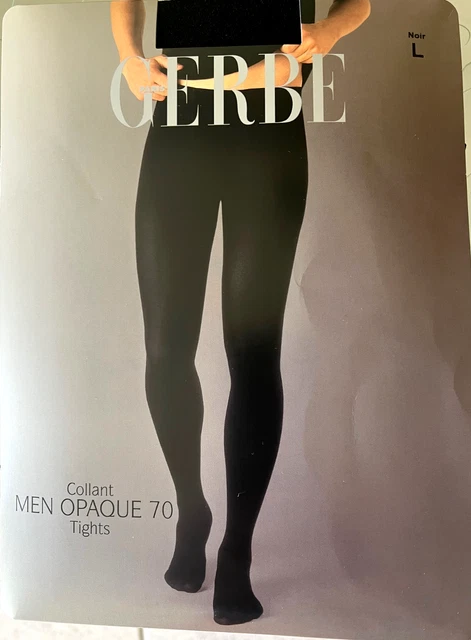 Collant Homme Gerbe Satin 20 Deniers - Noir - Taille S - Neuf Avec étiquettes (Fabriqué En France)