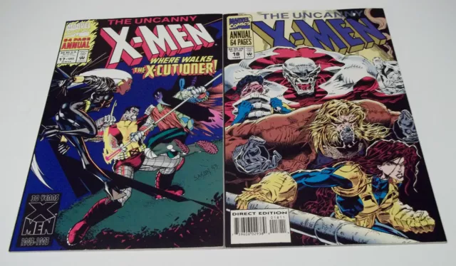 The Uncanny X-Men / King-Size Annual #17, #18 Marvel Comics lot 1993 1994