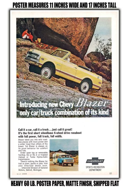 11x17 POSTER - 1969 Chevy Blazer