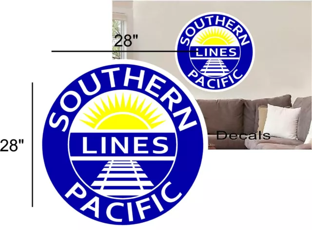 28" Southern Pacific Railroad Logo Decal Make Your Own Sign Train Wall Or Window