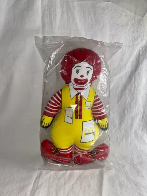 Sealed in Bag Vintage 12" RONALD McDONALD Plush Toy 1984 McDonald's Unopened
